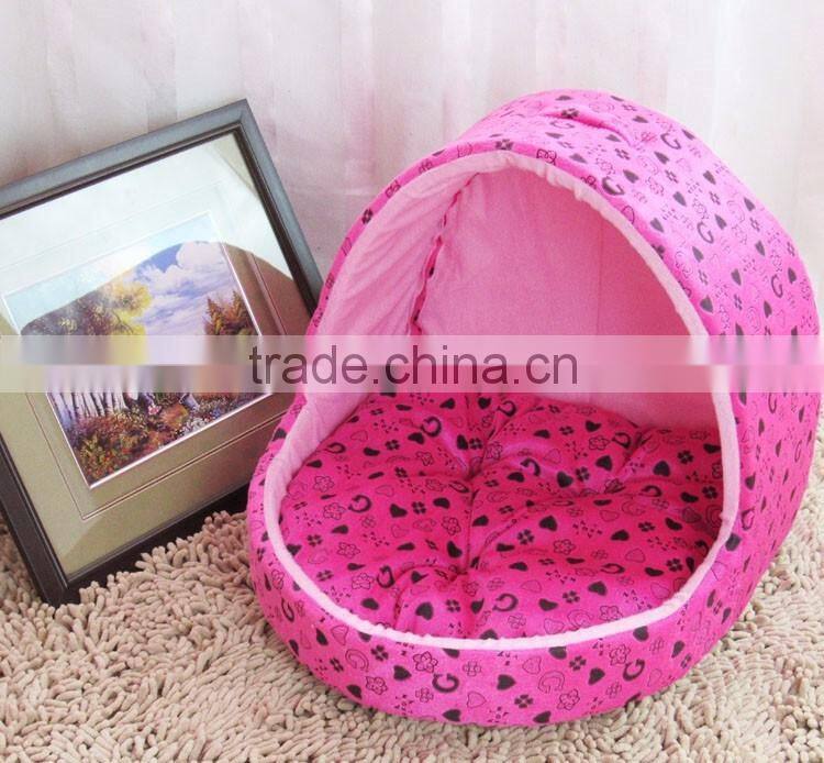 The princess and lovely type short-pile velour dog pet bed