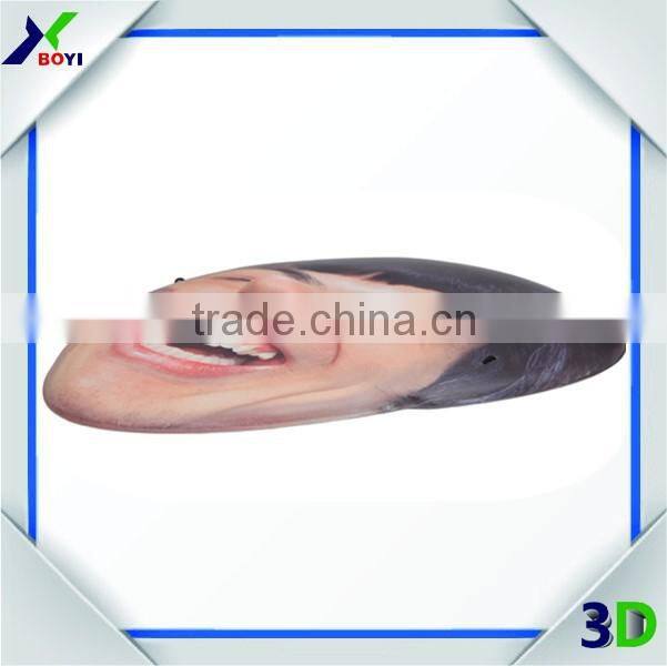 Custom Asian Style Printed Human Face 3D Masks Made Of PVC Material