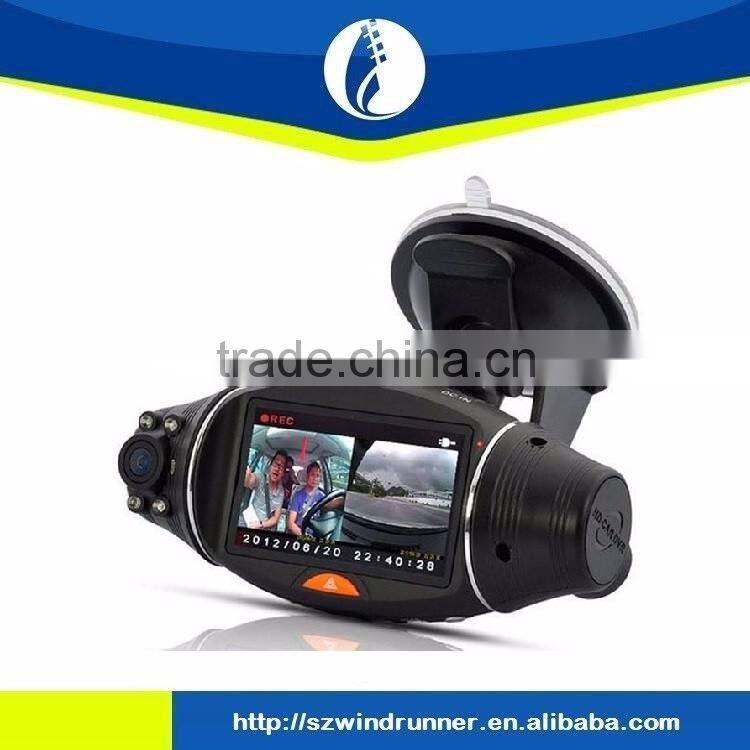 Dual lens HD wide angle Car DVR driving video recorder manual mini car camera hd dvr