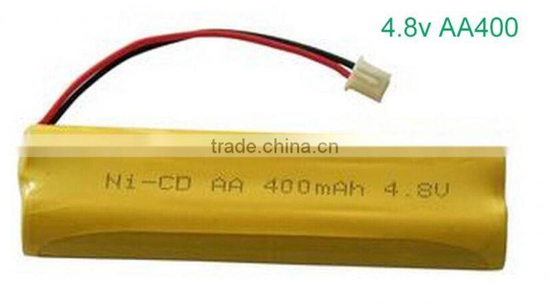 1.2V 400mah AA Ni-Cd rechargeable battery pack 4.8V AA 600