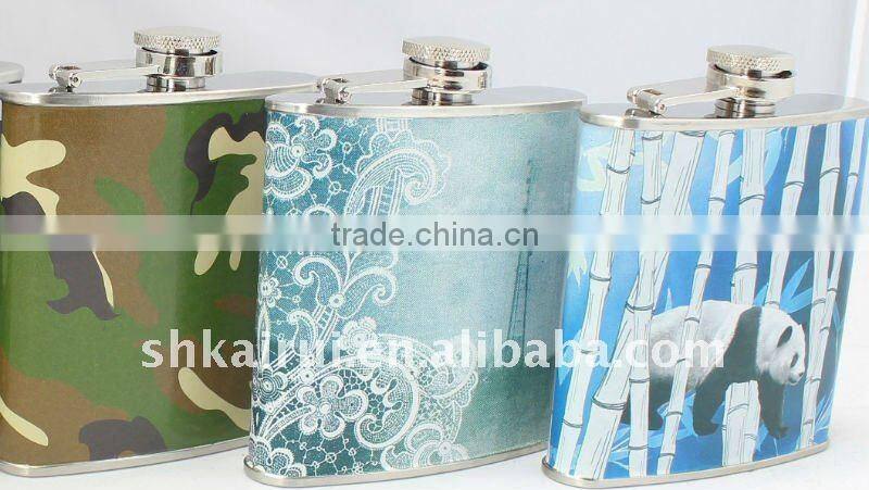 1oz stainless steel hip flask