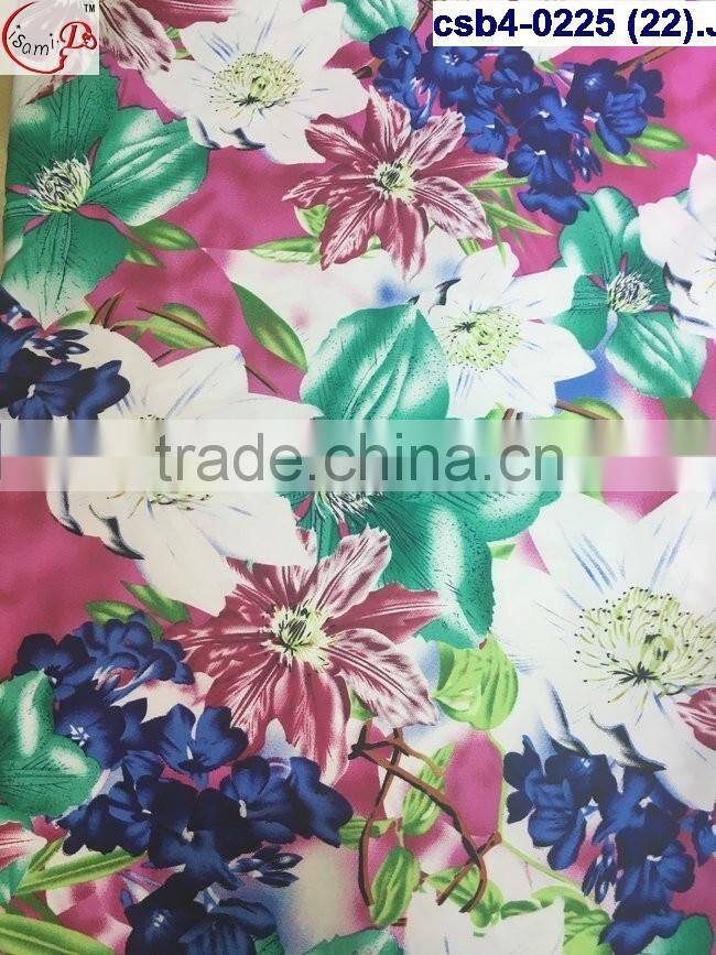 csb4-0225 (22-27) March purchasing Africa Flower print wax with embroidered jacquard style fashion wax fabric guangzhou wholesa