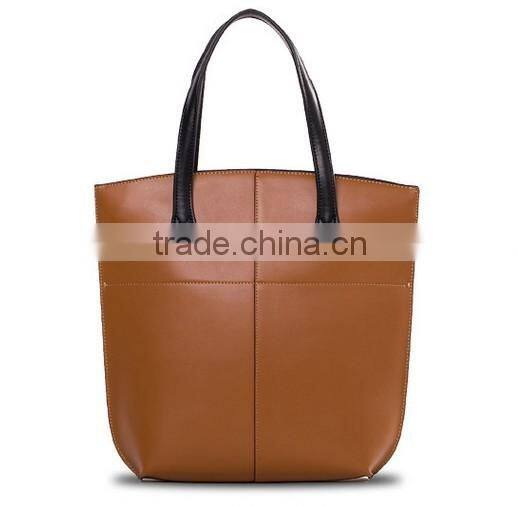 Genuine leather designer lady fashion bag bag maker china women carrier bag tote purse