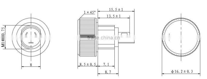 WI1609 trimmer Knob potentiometer alternative for Vishay P16