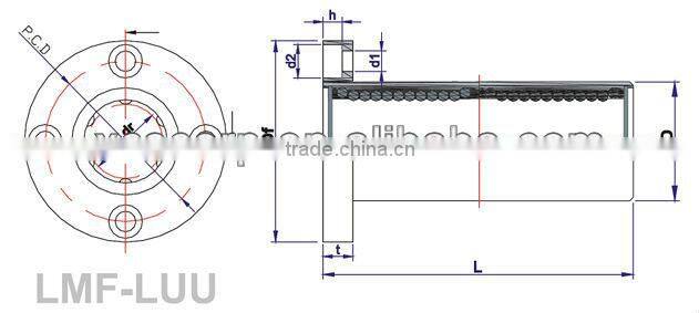 flange linear bearing LMF6UU
