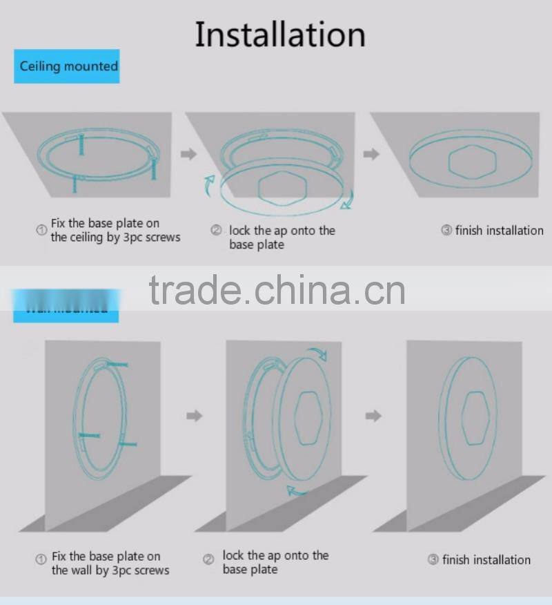 Best AR9341 reliable 2.4Ghz 300Mbps Ceiling Wifi Access point with AC controller centralized management