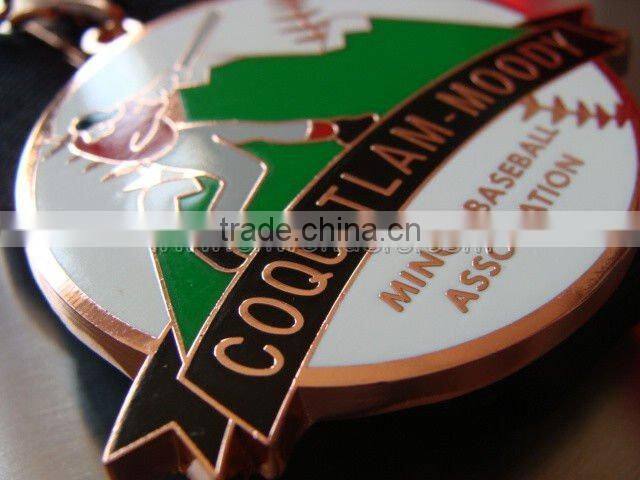 Best selling colorful enamel gold metal medal