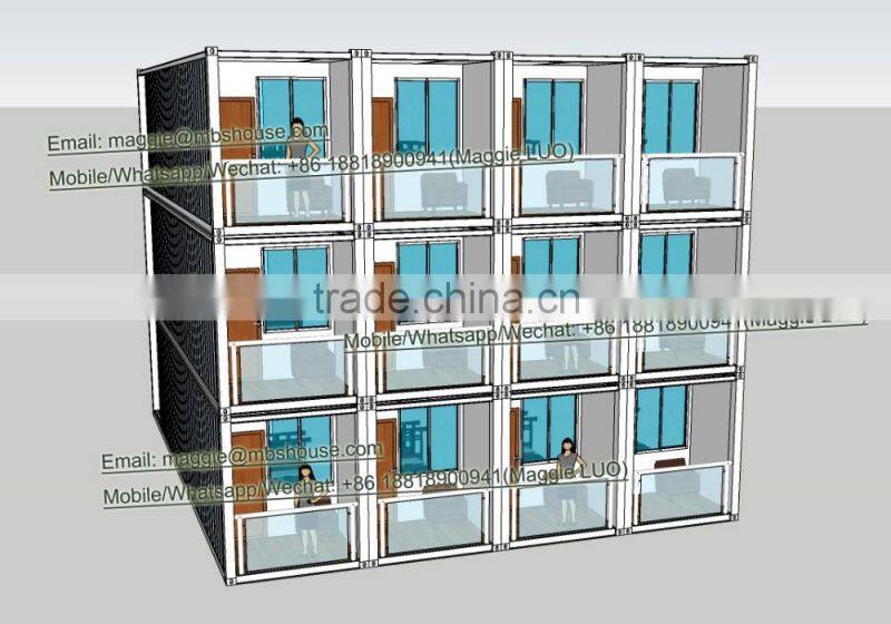 Modular 40HQ Shipping Container Hotel Unit
