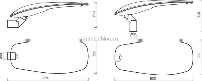 IP66 110lm/w smart design TUV GS CB approved 100w cob led street light