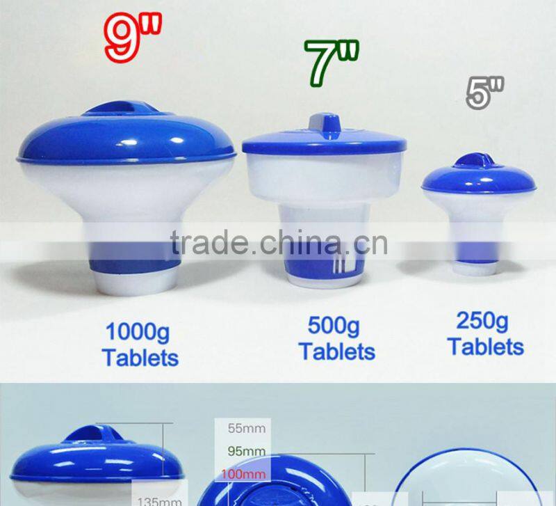 Hot sale 9" swimming pool automatic CHLORINE FEEDER dispenser,Floating Chemical Dispenser