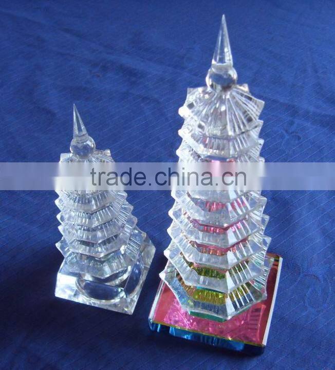 2016 China traditional Leifeng tower shaped crystal building model