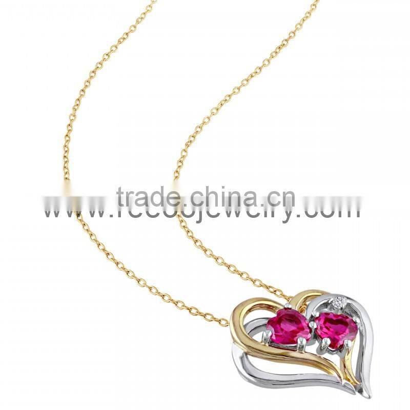 Hot sale faux crystal Ivy fleur de lis pendant