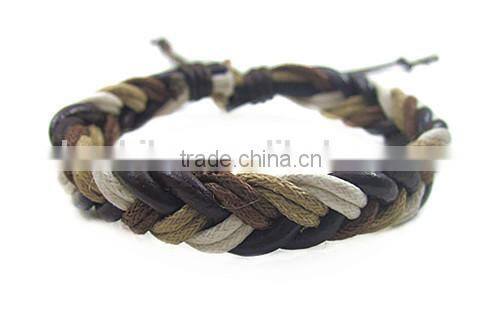 Braided Mix Colors Leather Rope Wrist Bracelets