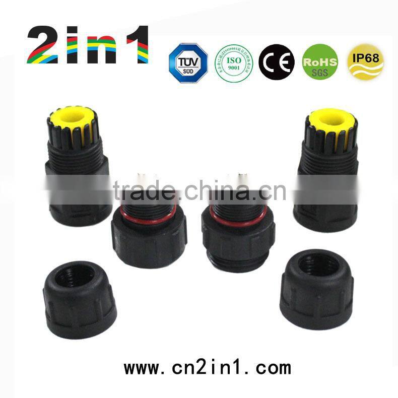 SQ19-4P IP68 Soldering Electric Cable Wire Waterproof Connector