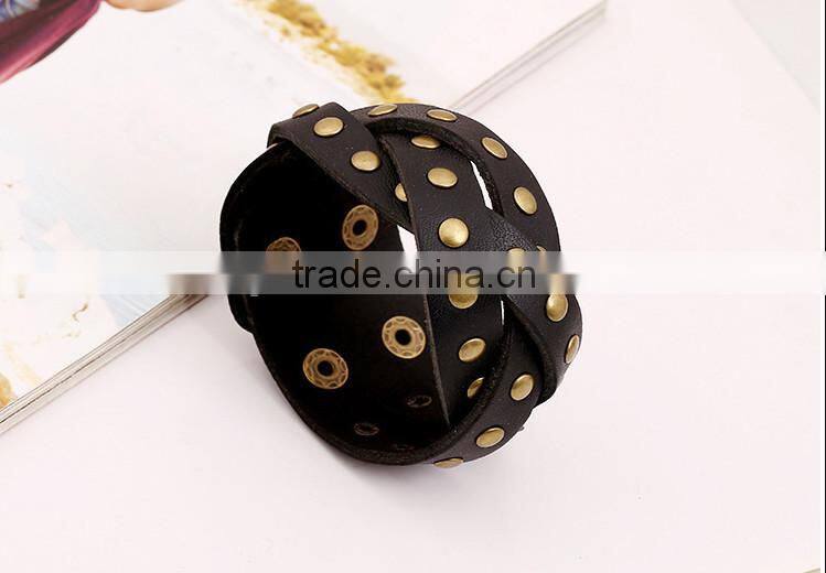 Newest unisex leather bracelets for men and women