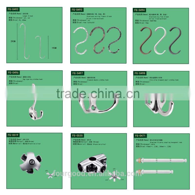 metal chrom 25mm round tube connector