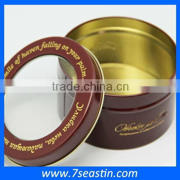 clear pvc window custom watch tin box