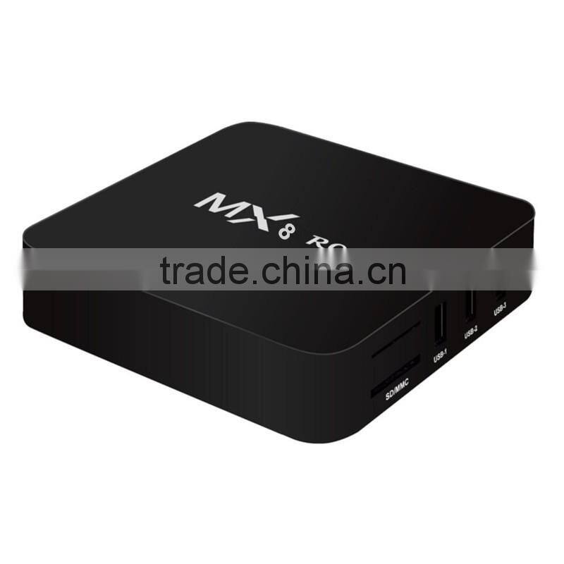 Full hd media player1GB/8GB MX8 android 4.4 android tv box RK3329 R9 MX8 Smart tv box