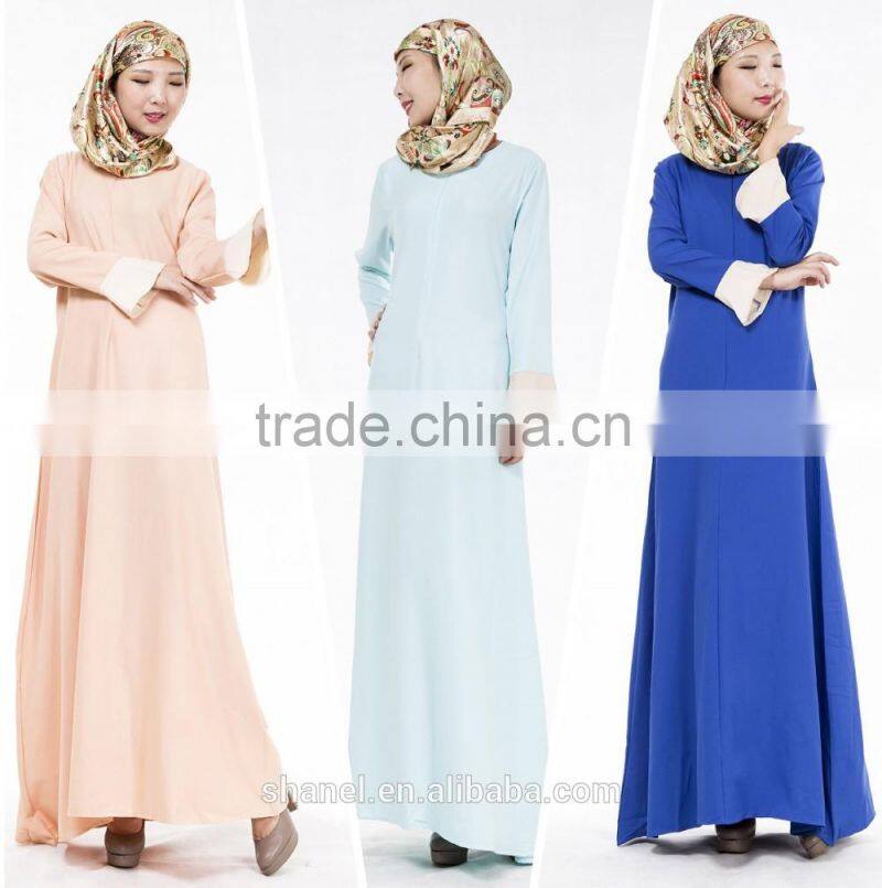 2016 new muslim abaya long dress flare sleeve islamic women clothing