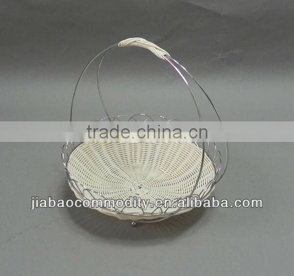 white wicker storage flower basket UK