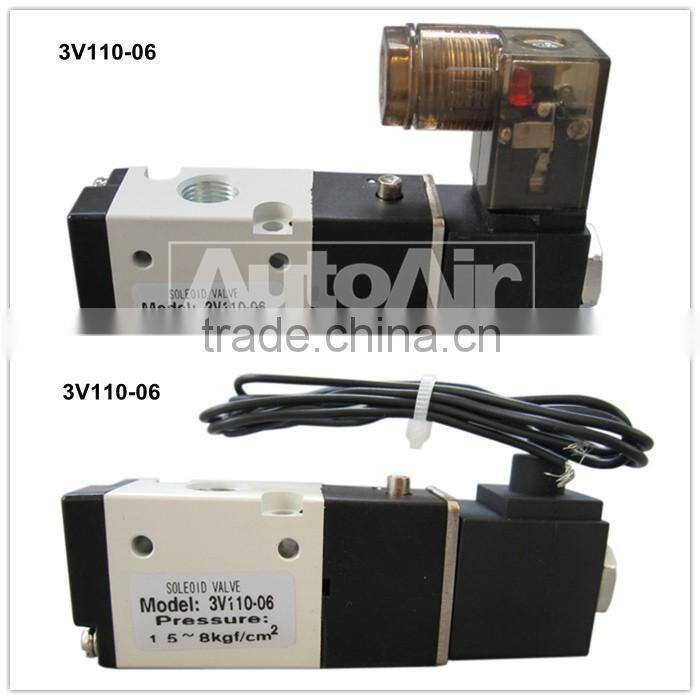 3v Series 2 position 3 way air pilot valve solenoid valve Pneumatic Air Control Valves