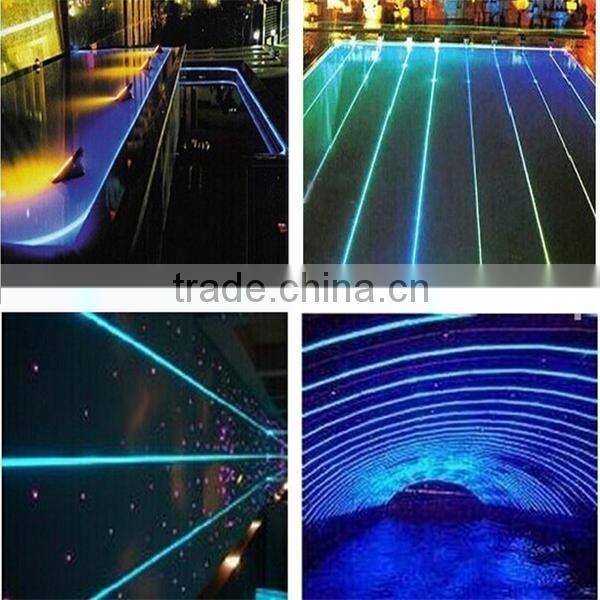 the entire body fiber optic transparent tiny fiber optical 1km price with 7color changing or RGB