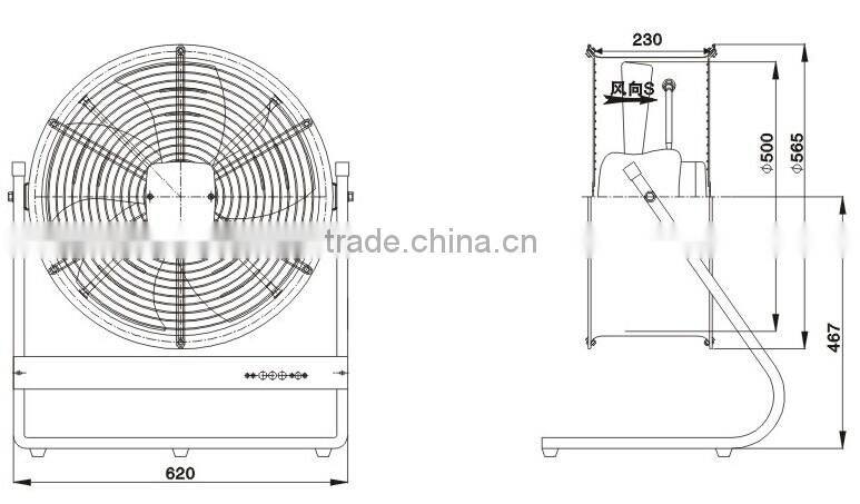 CCC Certificate 500mm single-phase 20 inch stand fan