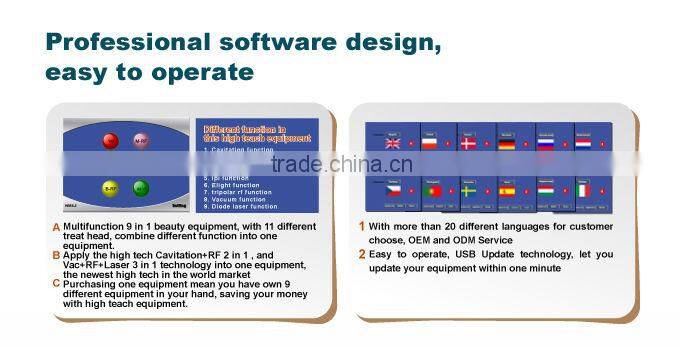 Large discount! multifunction ipl beauty equipment with ipl+e-light+cavitation+rf+vacuum