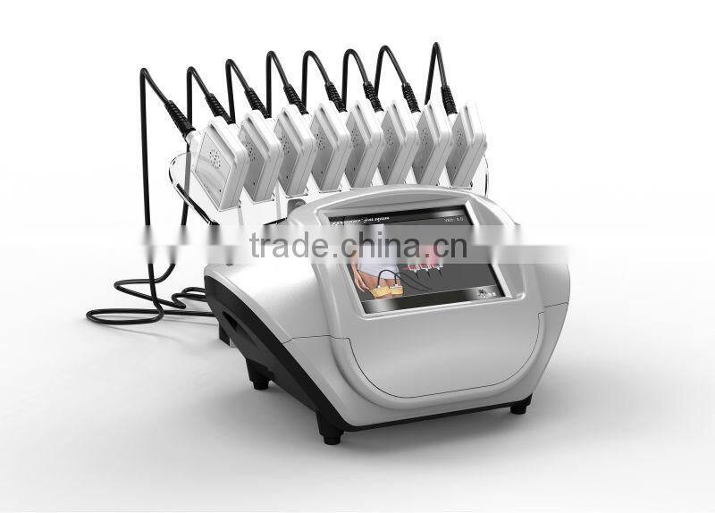 8 big pads and 2 small pads diode laser fat reduction machine