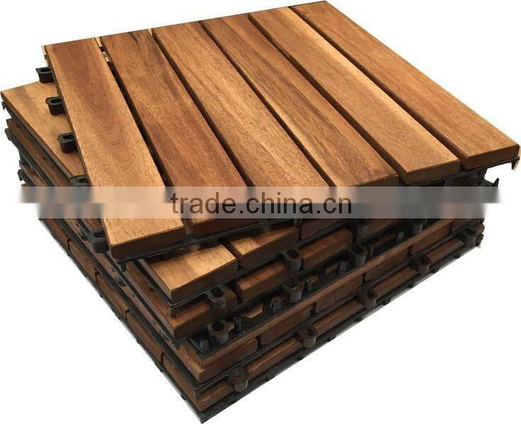 Garden deck tiles made of Acacia wood in Vietnam