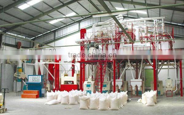 Advanced technology processing line for corn flour and grits