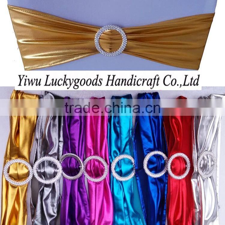 LGS031 royal blue satin chair sash wedding chair back tie for sale