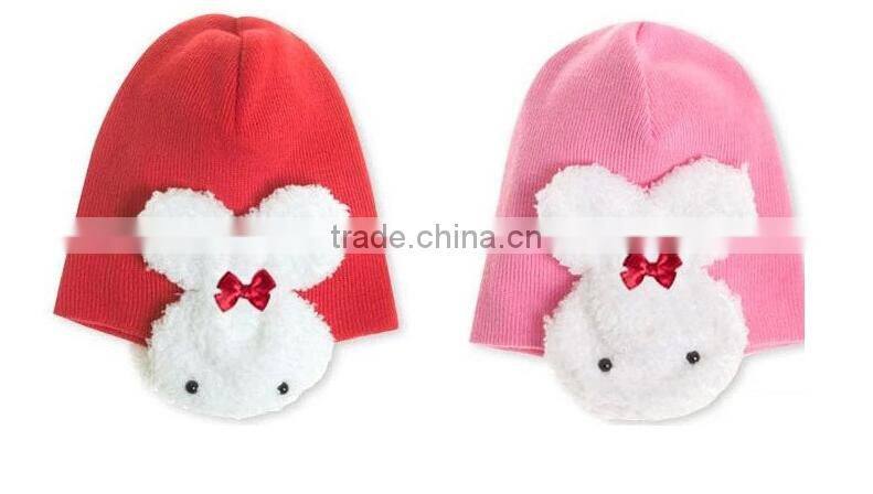 Cute Winter Rabbit Ear Flap Warm Baby Hat Toddler Kids Beanie Crochet Cap