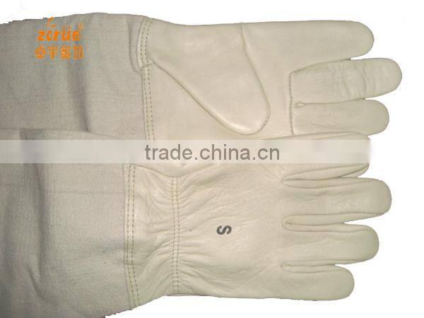 bulk supply cotton sleeve beekeeping glove for sale