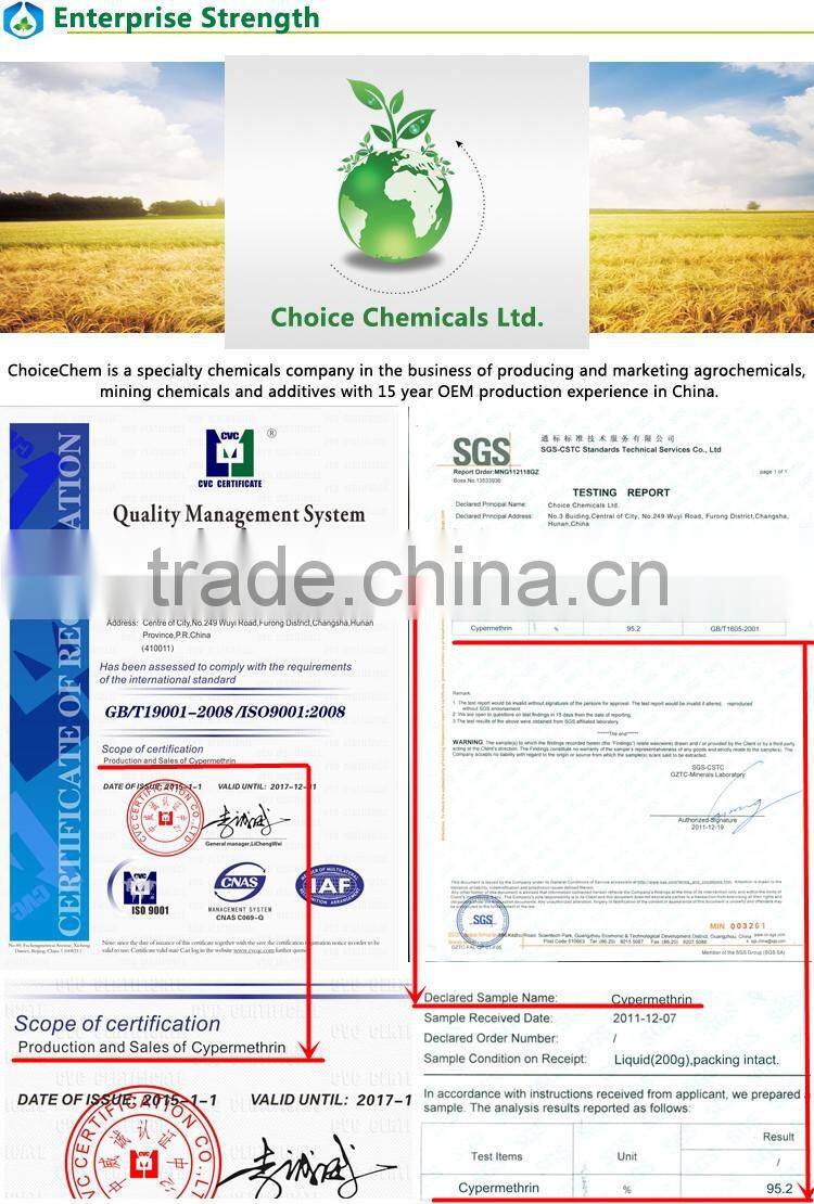 spot and Barrier treatment pest control Cypermethrin 95% TC insecticide