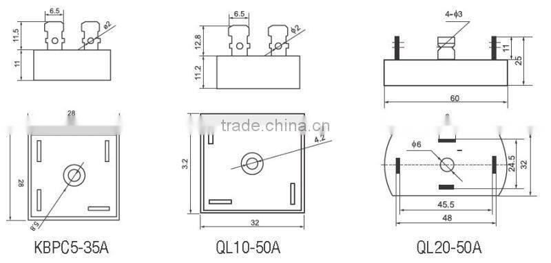 35A 1000V KBPC 3510 Bridge Diode Bridge Rectifier