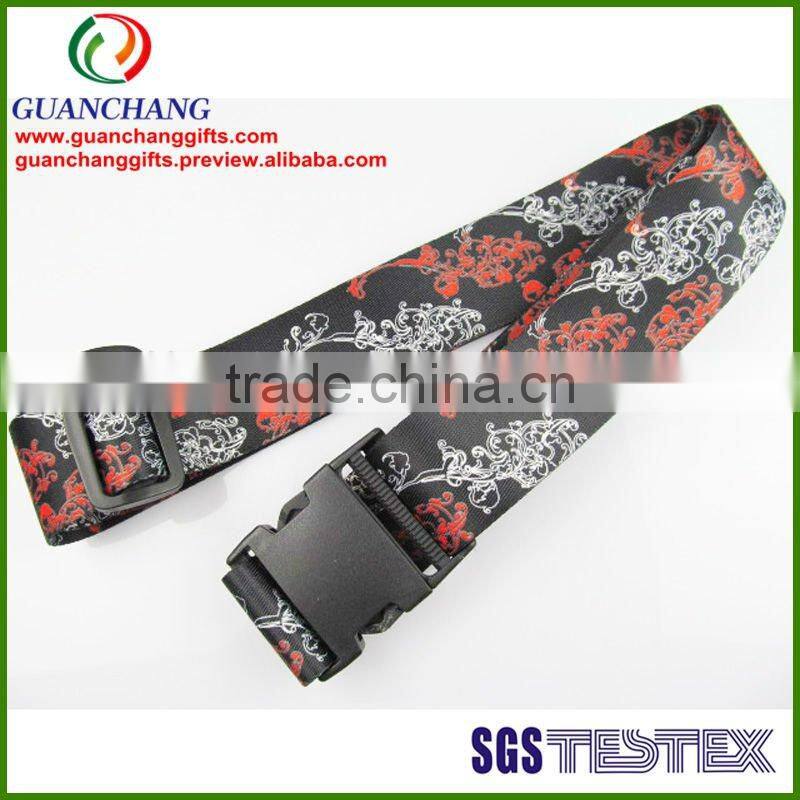 2013 new products on market promotional polyester luggage belt with silk screen printing,wholesale china merchandise