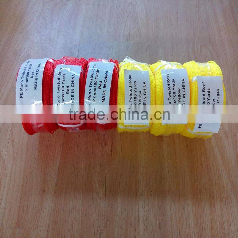 Colorful Polyester/Nylon/PP Twisted/Braid Twine With Reasonable Price