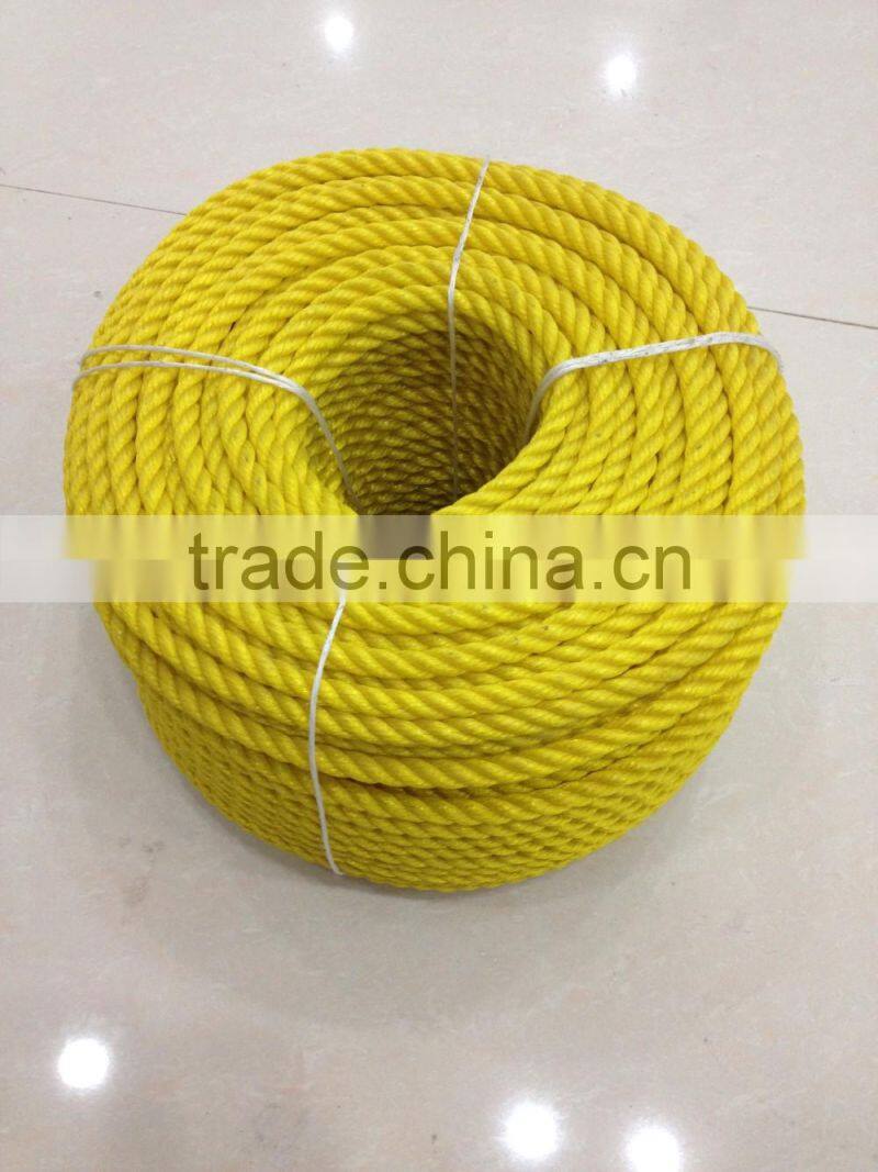 Colorful 3strands twisted PE fishing rope 10mm