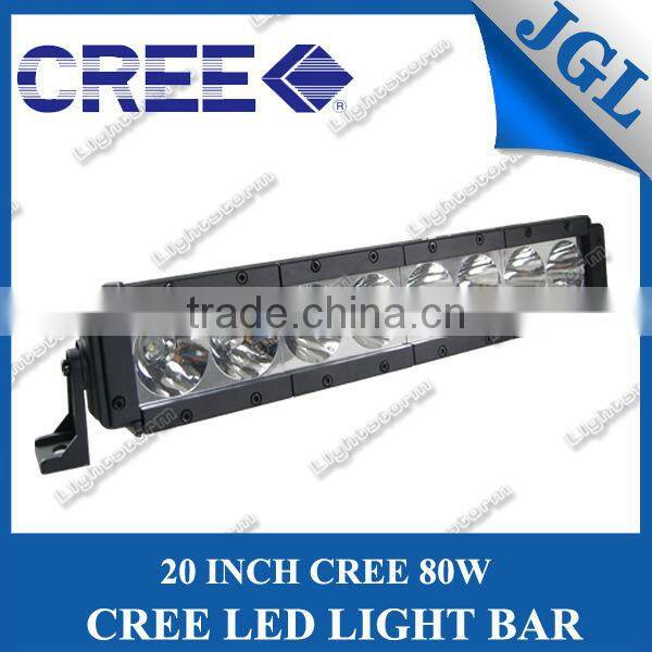 Commercial Truck Lighting cree 80w led flood light bar ip68 rated adjustment bracket off road 8 led light bar