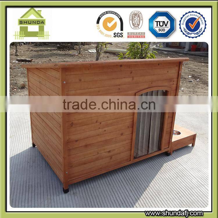 SDD02 Wooden Pet Product Dog Feeders Pet feeders with Stainless steel Bowls design