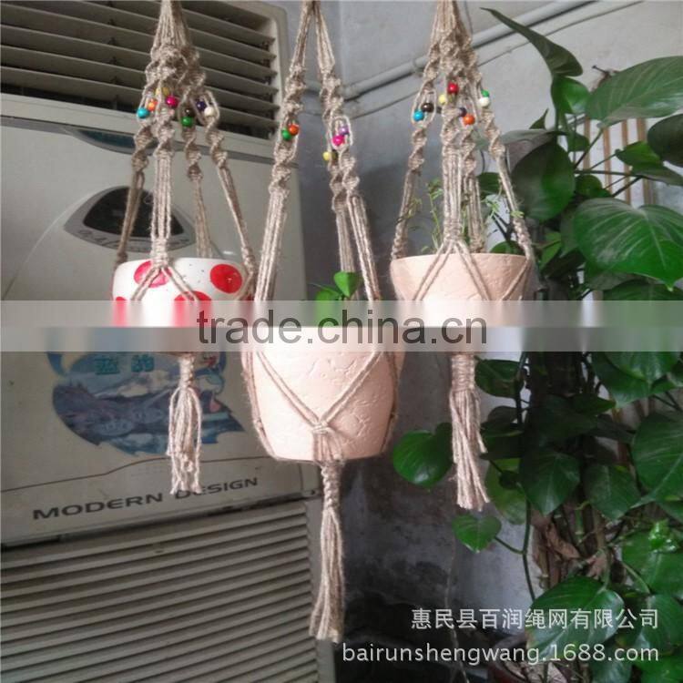 Plant Hanger Macrame for Indoor Outdoor Balcony Ceiling Patio Deck Round and Square Pots