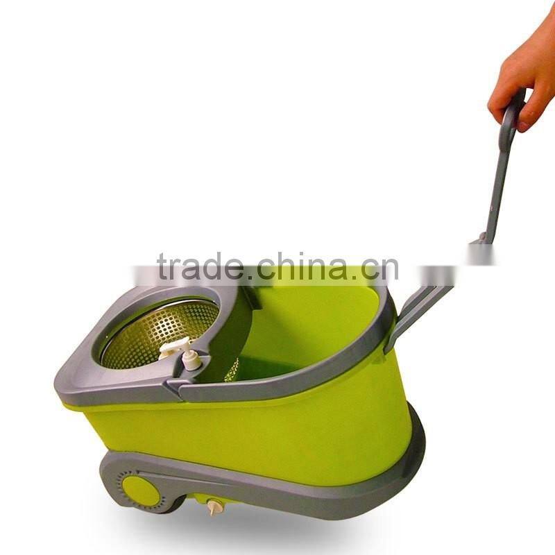 360 degrees Rotating Head Spin Easy Magic Floor Mop Bucket set Microfiber Spinning