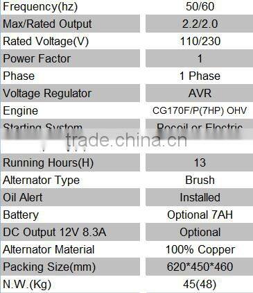 small gasoline generator fit for home use