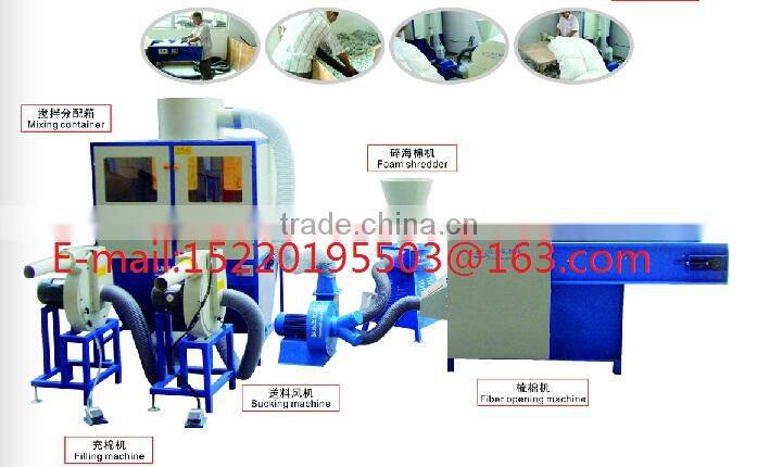 Carding,mixing foam machine,sofa factory's best filling machines,contact:+86 15220195503