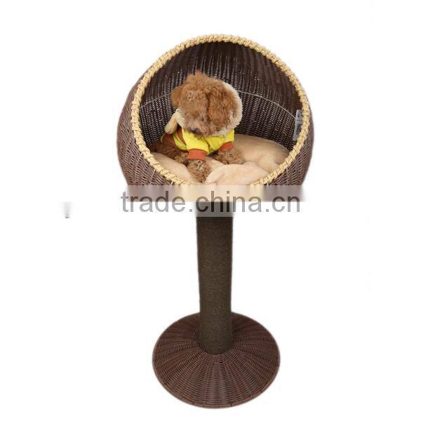 S&D handicraft luxury waterproof durable plastic rattan bed pet