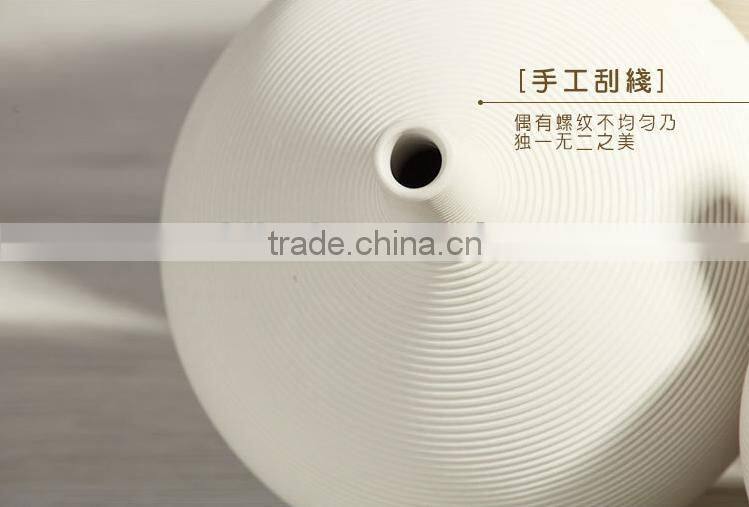 Modern decoration white ceramic & porcelain vases