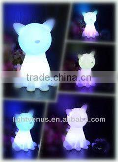 Cats Shaped home goods table lamps with Rainbow Color Changing