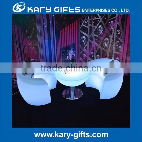 Modern design beautiful arm chair accent hotel table chair with led