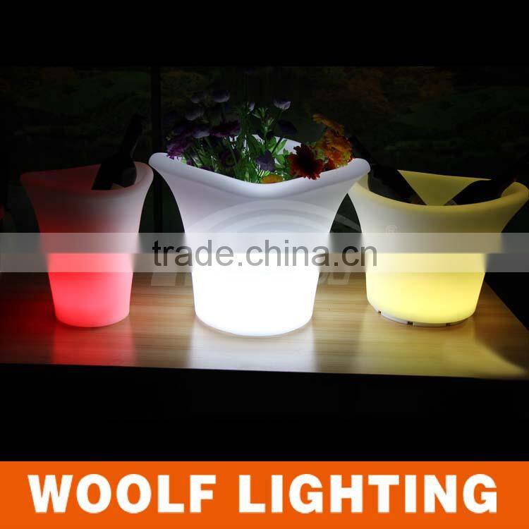 colorful plastic light up decorative flower pots